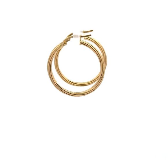 18K Gold Earrings Hoops 1.50 grams - Picture 4 of 9